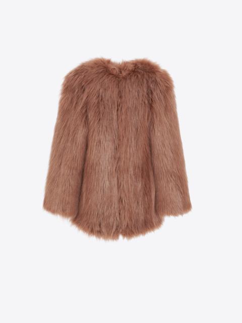 SAINT LAURENT coat in animal-free fur