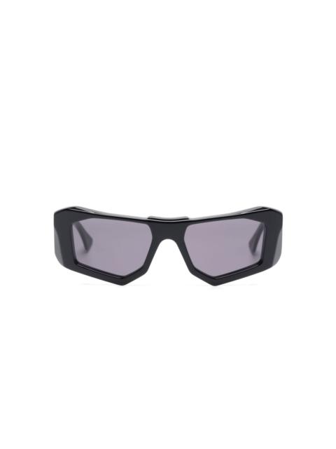 F6 geometric-frame sunglasses
