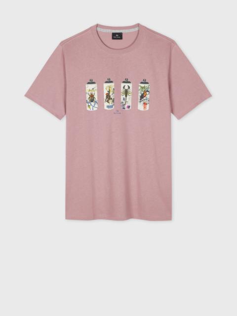 Paul Smith Dusky Pink 'Spray Cans' Print T-Shirt