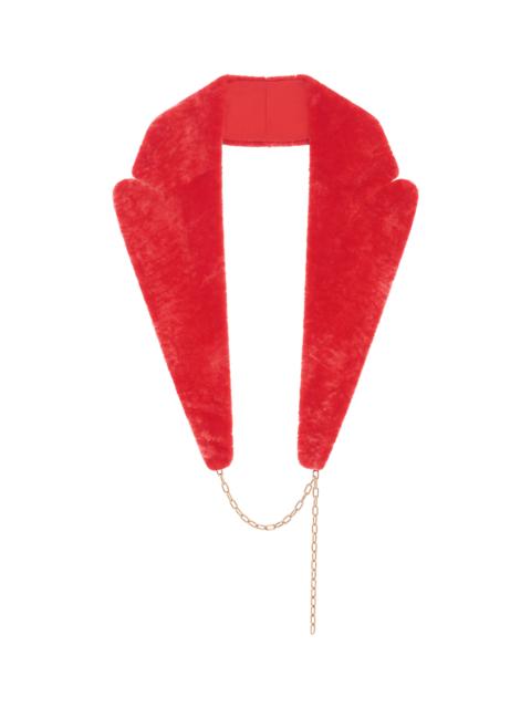 GABRIELA HEARST Elliot Coat Collar in Red Shearling