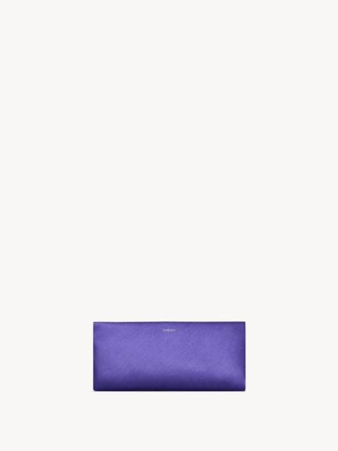 SAINT LAURENT EVENING SOFT CLUTCH IN SATIN