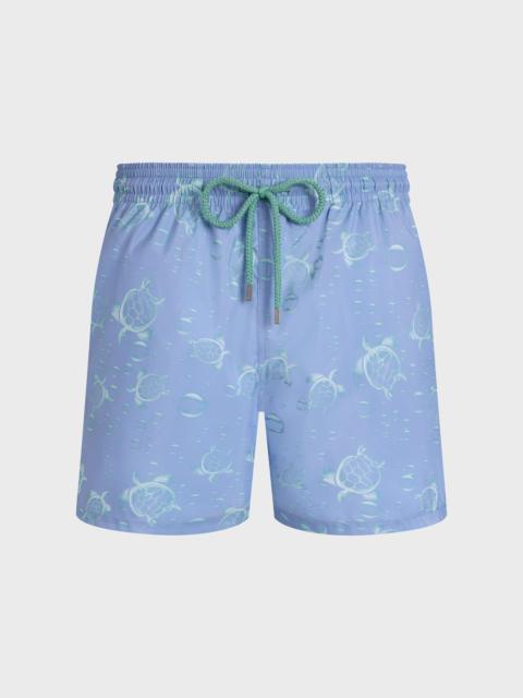 Vilebrequin MEN ULTRA-LIGHT AND PACKABLE SWIM TRUNKS BUBBLES TURTLES 3D