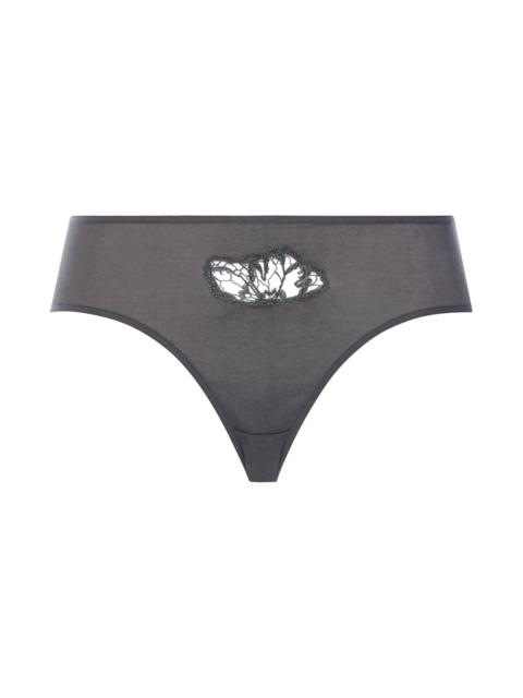 HANRO Belen Embroidered Cotton High Cut Brief