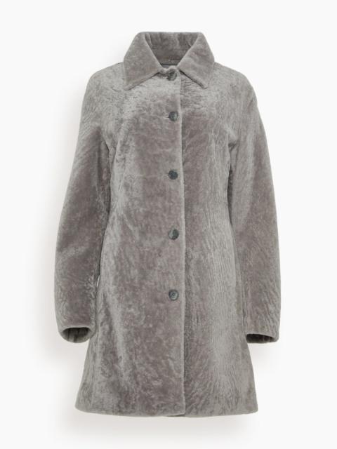 Loulou de Saison Beatris Shearling Coat in Grey