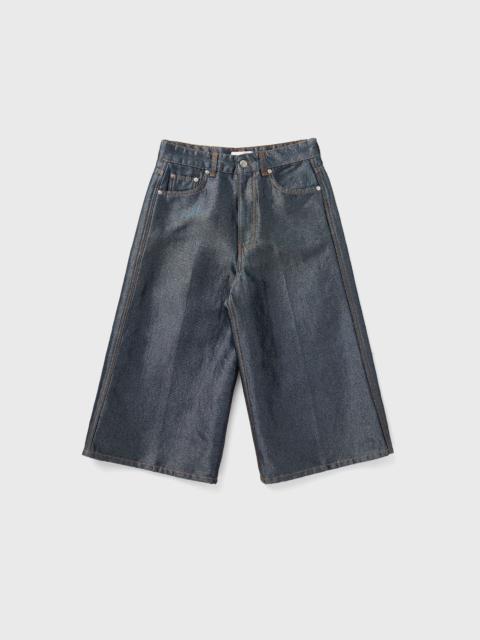 GANNI Shiny Weft Denim Shorts