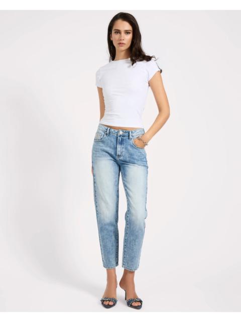 ONE TEASPOON Slims High Waist Cropped Slim Fit Denim Jeans - Sunset Blue