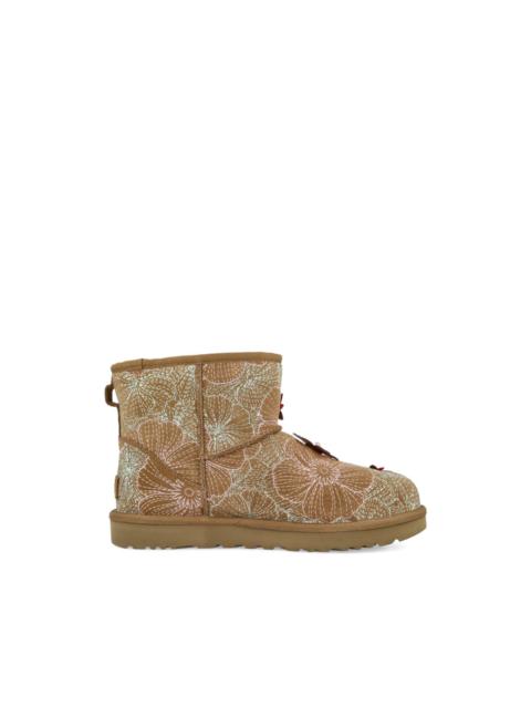 UGG Mini Meadow embroidery floral appliqué ankle boots