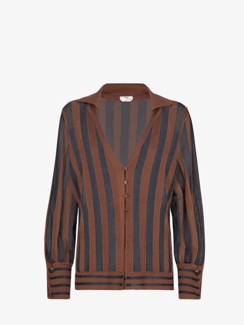 FENDI Multicolor silk cardigan