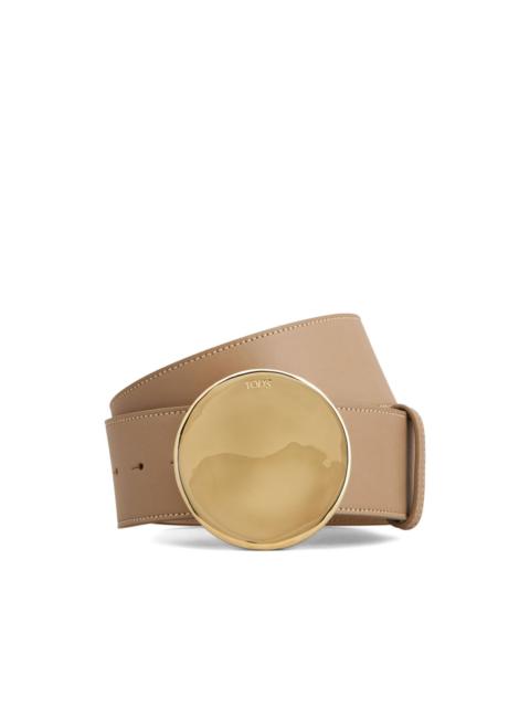Tod's circular-buckle leather belt