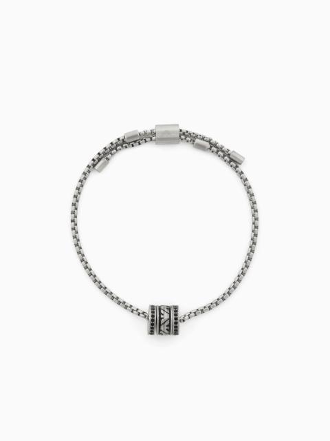 EMPORIO ARMANI Black Lacquer Components Bracelet