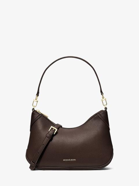 MICHAEL KORS Jet Set Medium Leather Convertible Crossbody Bag