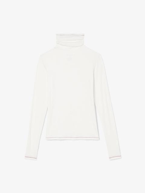 M.M.LaFleur Axam Layering Turtleneck - Contrast Organic Ribbed Pima Cotton