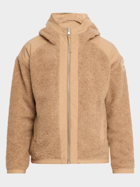 Canada Goose Men's Alberni Reversible Fleece Hooded Bomber Jacket