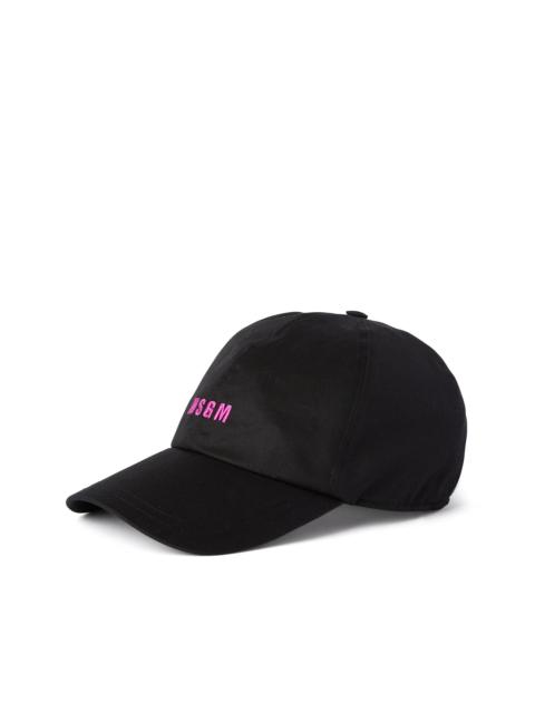 MSGM Cotton baseball cap with embroidered micro logo
