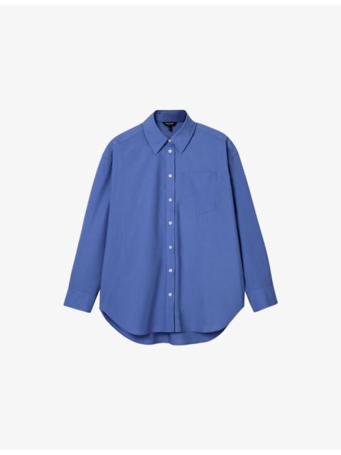 WHISTLES Collared Relaxed-Fit Cotton Shirt