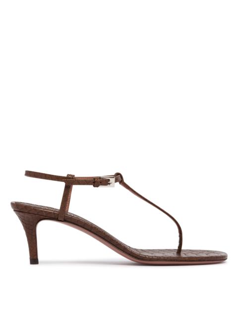PARIS TEXAS Brown Thong Heel Sandals