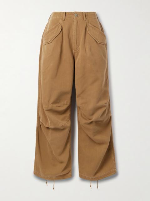 R13 Gathered Cotton-twill Straight-leg Pants