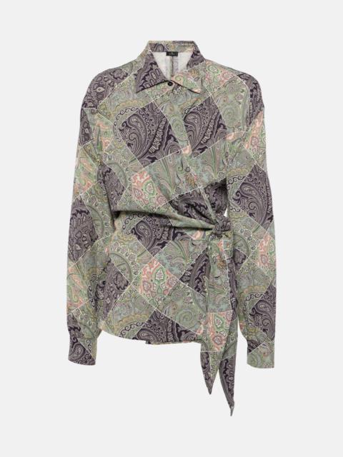 Etro Printed wrap top