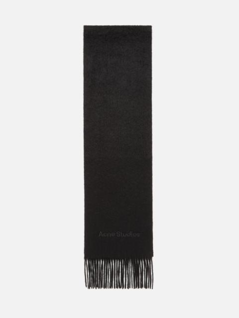 Acne Studios Long-Hair Alpaca-Wool Scarf - Black