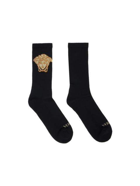 VERSACE Black Medusa Socks