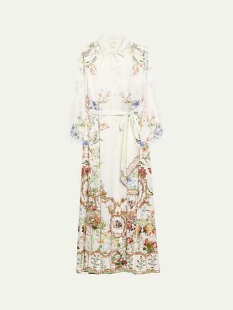 CAMILLA Dressing Room Drama Printed Trench Shirtdress