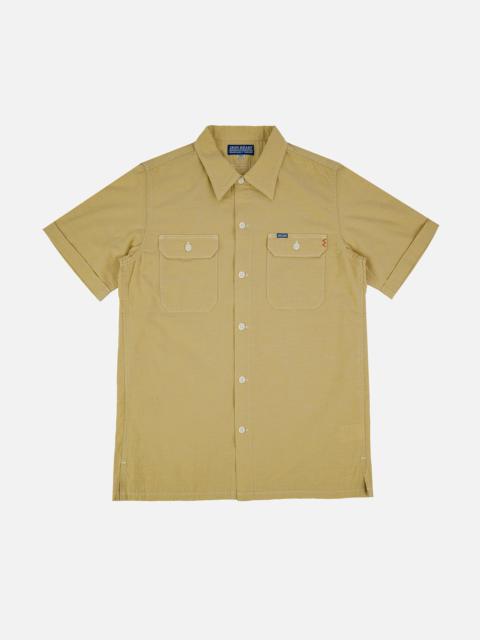 IHSH-388-YEL 4oz Selvedge Short Sleeved Summer Shirt - Yellow