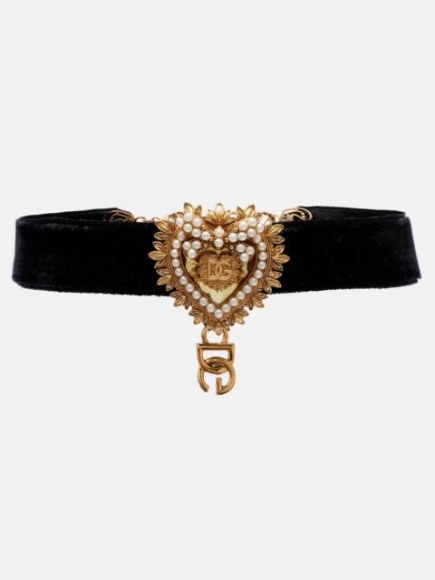 Dolce & Gabbana DG velvet choker