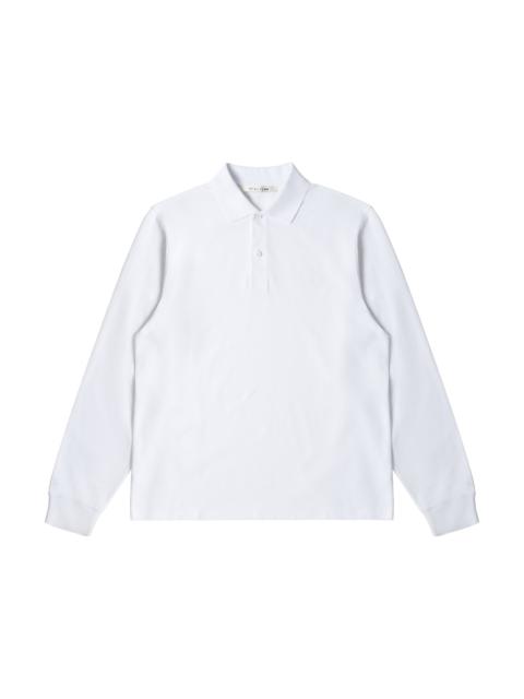 1017 ALYX 9SM WHITE LONG SLEEVE POLO SHIRT