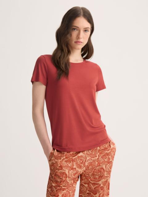 Derek Rose Lara Micro Modal T-Shirt Rose Red