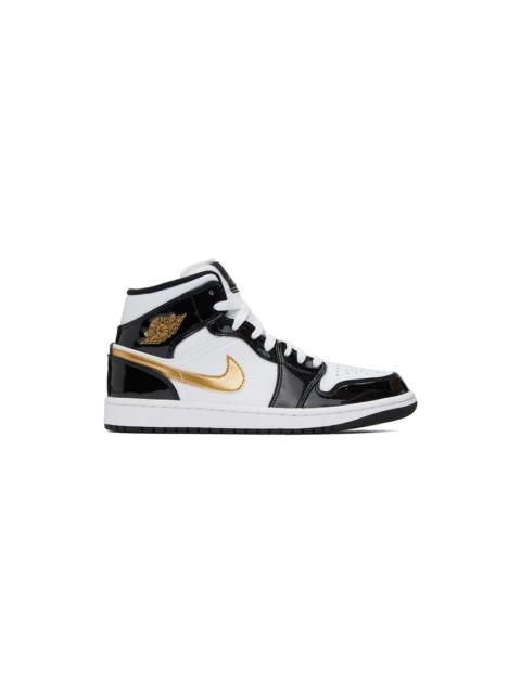 Jordan Black & Gold Air Jordan 1 Mid SE Sneakers