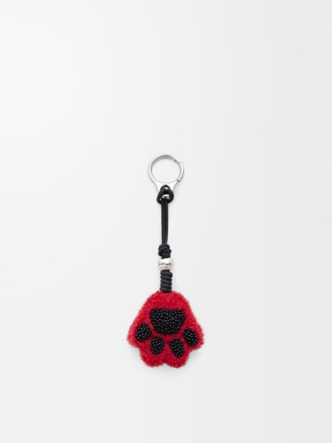Loewe Paw charm in shearling and calfskin