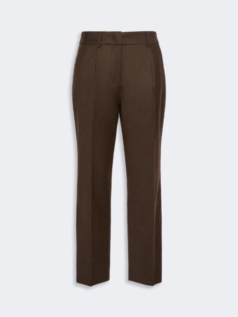 WEEKEND Max Mara CALDAIA Stretch-flannel cropped trousers - BROWN