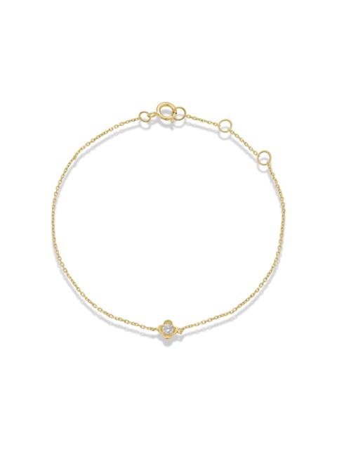 STONE AND STRAND Mini Diamond Clover Bracelet