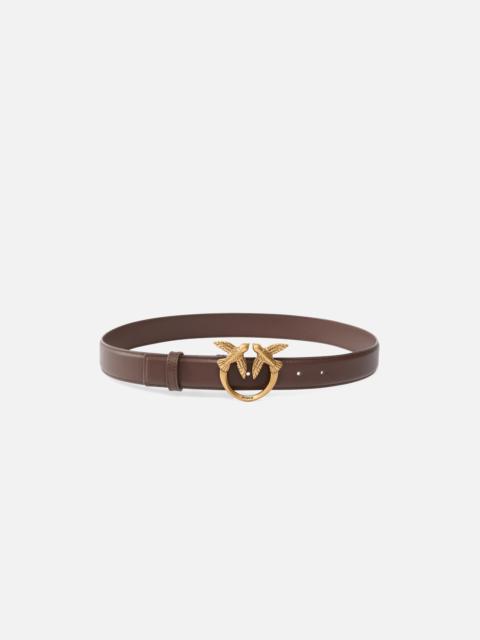 PINKO LOVE BIRDS LEATHER BELT 3CM