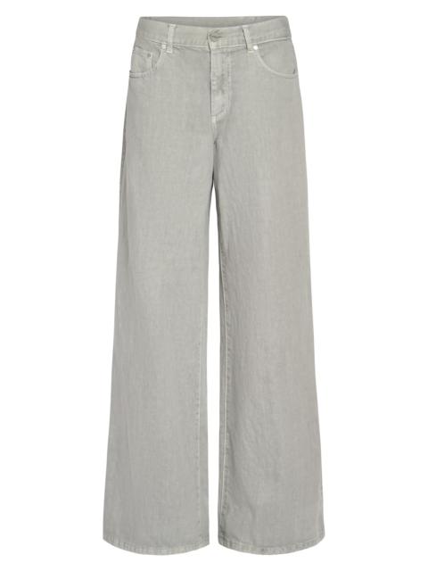 TWP Women's Tiny Dancer Wide-Leg Jeans - Oyster Mushroom