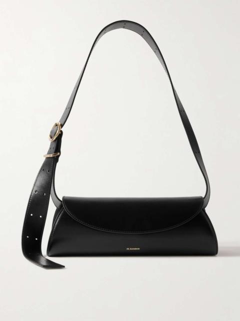 Jil Sander Small leather shoulder bag Black