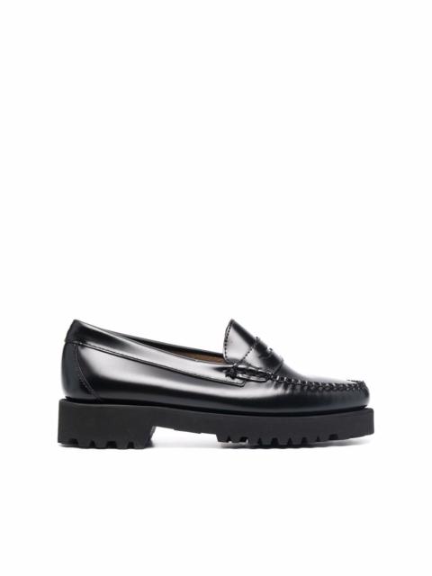 G.H.BASS glossy leather loafers