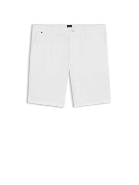 BOSS MODERN-FIT SHORTS IN STRETCH-COTTON TWILL