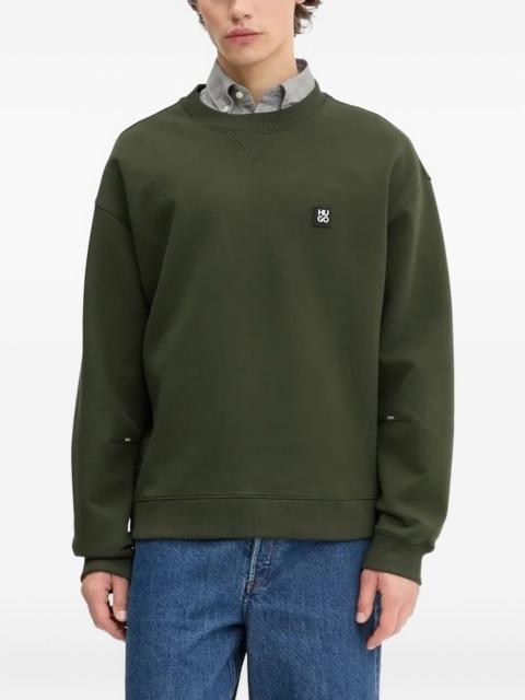 HUGO logo-patch zip-detail sweatshirt