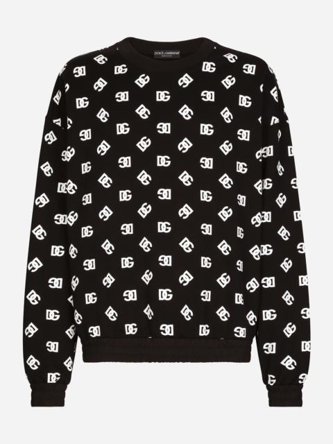 Dolce & Gabbana Round-neck sweatshirt with DG Monogram print