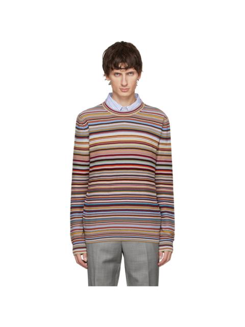 Paul Smith Multicolor 'Signature Stripe' Crew Neck Sweater