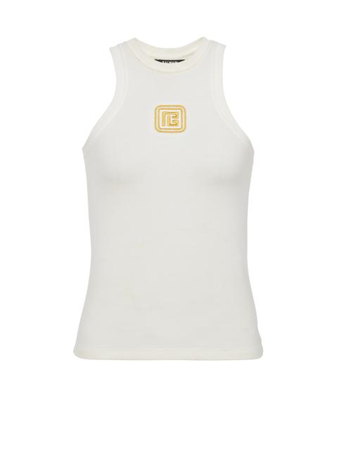 Balmain PB embroidered tank top