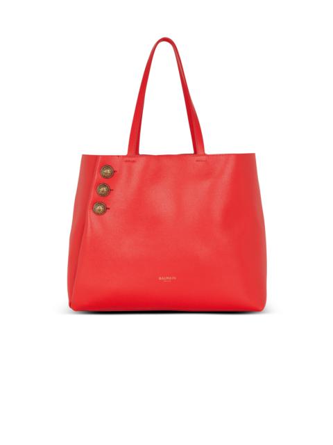 Emblème grained leather tote bag