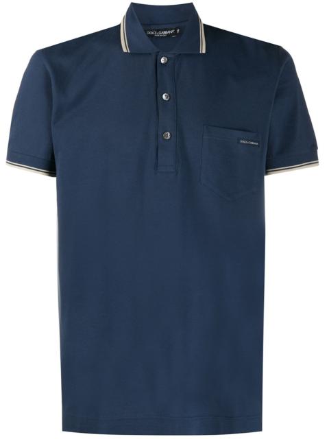 Dolce & Gabbana logo patch polo shirt