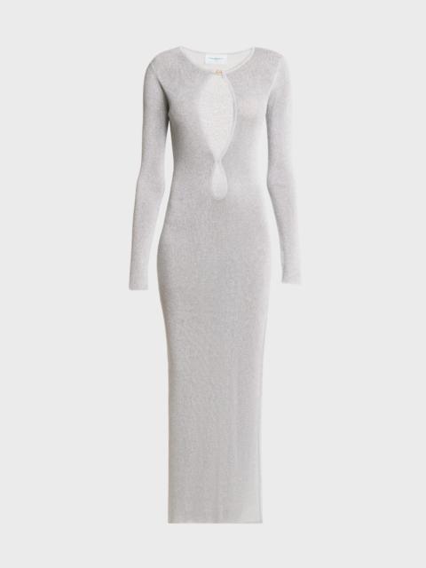 CASABLANCA Silver Dress W/ Cut Out Details