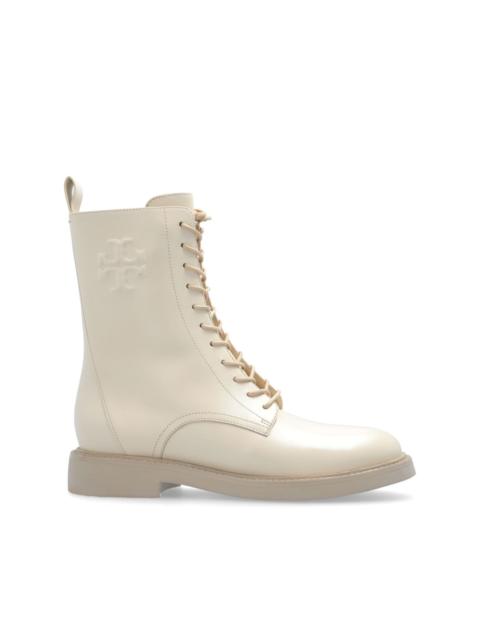 TORY BURCH logo-embossed leather boots