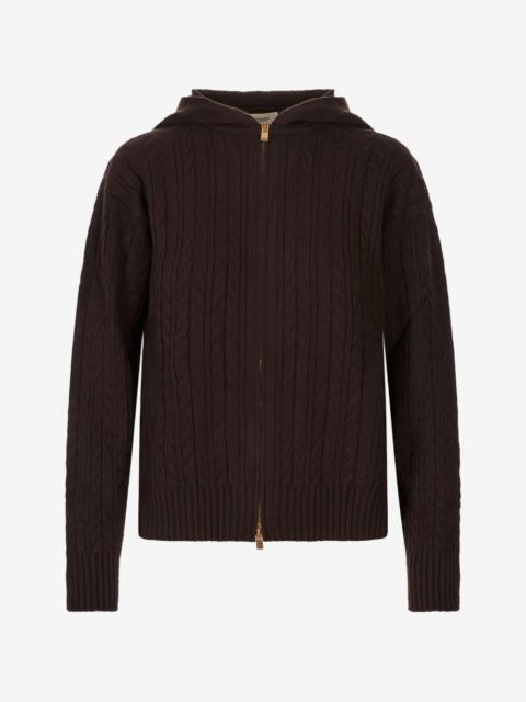 AGNONA cable-knit hoodie