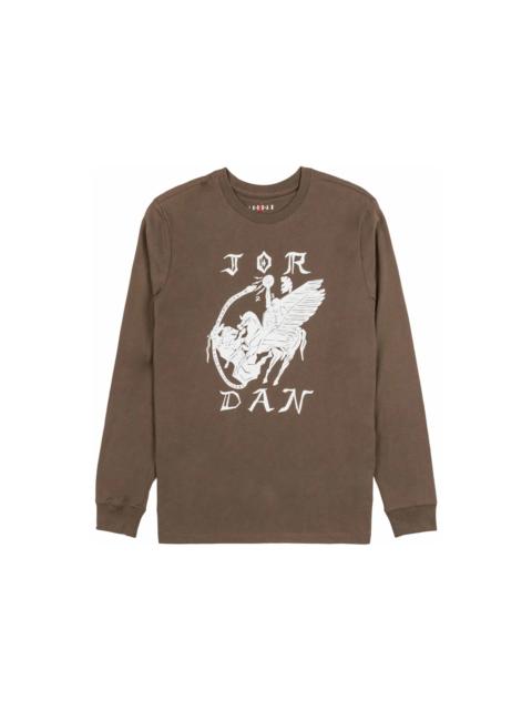 Jordan Nike Jordan Flight Artist Series by Umar Rashid L/S Tee Palomino Brown