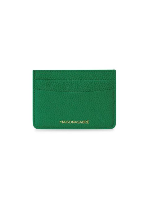 MAISON de SABRÉ Women's Leather Card Holder - Emerald Green