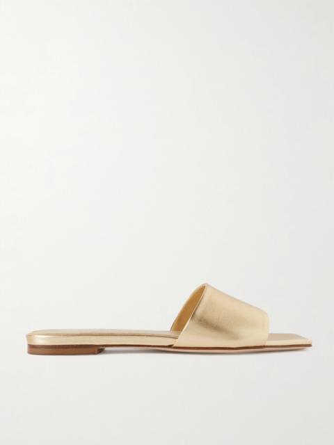 Aeyde Anna Metallic Leather Slides